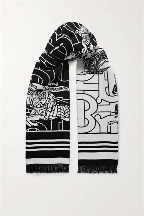 burberry jacquard logo scarf|Burberry Men's Jacquard Logo Scarf .